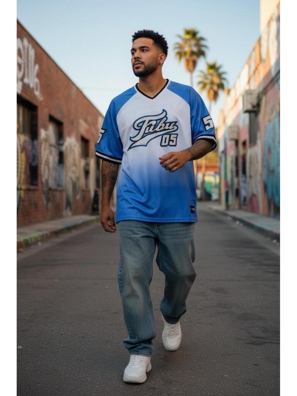VTG FUBU 05 Men's Sports Jersey League 05 90s Hip Hop Size M